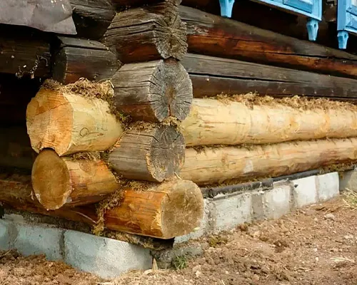 Замена бревна